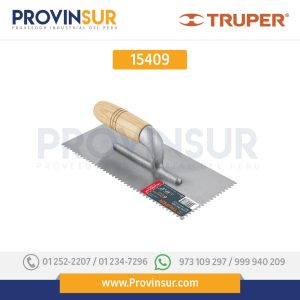 Llana, mango madera, canto dentado triangular, 6 remaches, 11" 15409 Truper