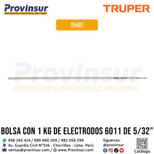 Electrodo 6011 de 5/32'' bolsa de 1 kg 15461 Truper