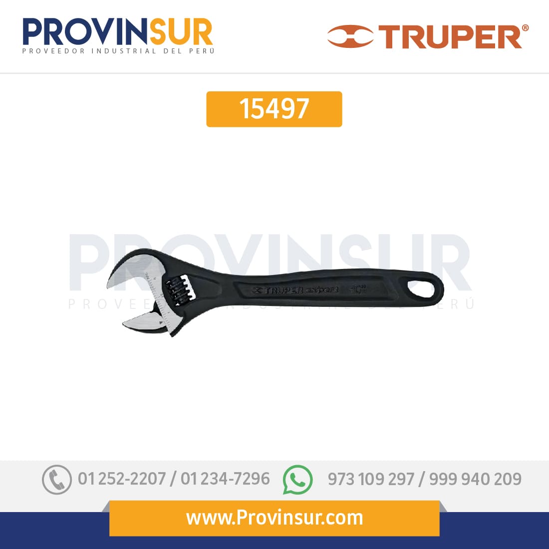 Llave ajustable (perico) profesional, pavonado 4", Expert 15497 Truper 1 Llave ajustable (perico) profesional, pavonado 4", Expert 15497 Truper