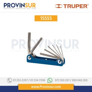Juego de 8 llaves Allen, tipo navaja, milimétricas 15555 Truper