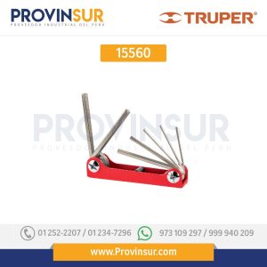 Juego 7 llaves Allen standard tipo navaja, cuerpo de lámina 15560 Truper