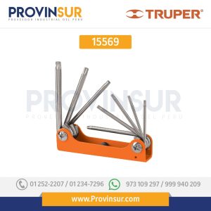 Juego de 8 llaves torx tipo navaja, cuerpo de lámina 15569 Truper
