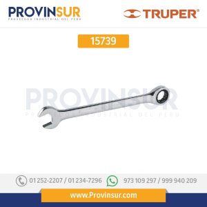 Llave combinada con matraca, 9/16" x 185 mm, Truper Expert 15739 Truper