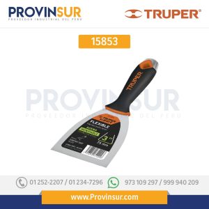 Espátula flexible 5", acero inoxidable, mango comfort grip 15853 Truper