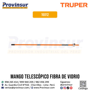 Mango telescópico de fibra vidrio para TR-82 de 1m a 3 m 16012 Truper