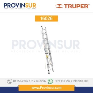 Escalera de extensión, tipo III, 16 peldaños 16026 Truper
