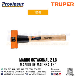Comba octagonal con mango de fibra de vidrio 12'' 16506 Truper