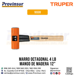 Comba octagonal 4 lb con mango de madera 12'' 16508 Truper
