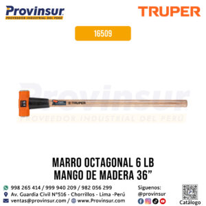 Comba octagonal 6 lb con mango de madera 36'' 16509 Truper