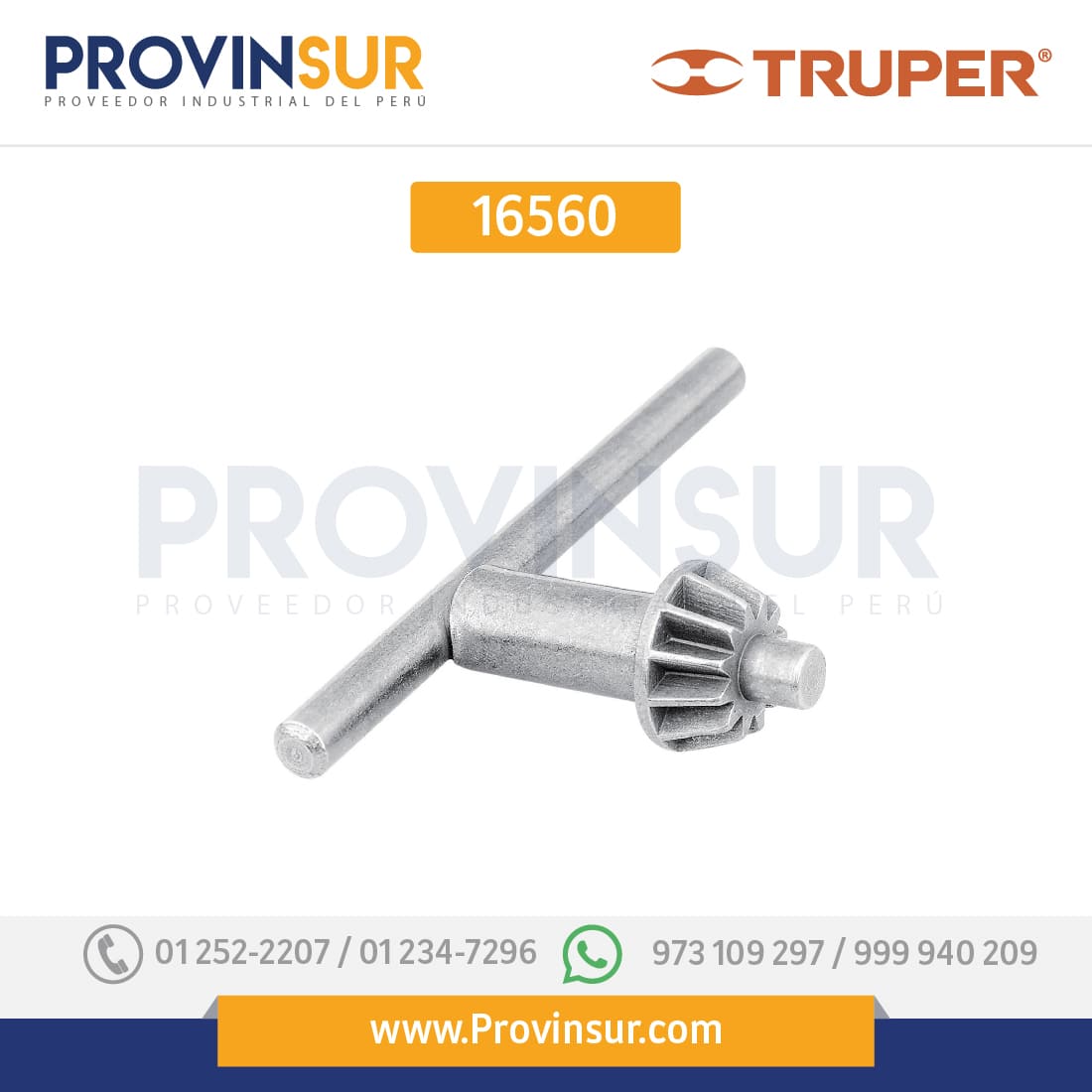 Llave para broquero, 1/2" 16560 Truper 1 Llave para broquero, 1/2" 16560 Truper