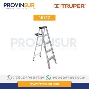 Escalera de tijera tipo III, 4 escalones, con bandeja 16742 Truper