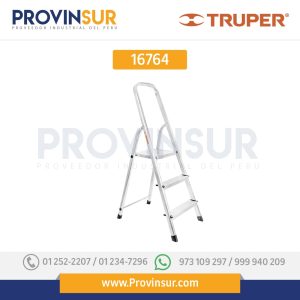 Escalerilla plegable de aluminio, 3 peldaños 16764 Truper