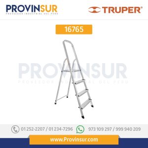 Escalerilla plegable de aluminio, 4 peldaños 16765 Truper