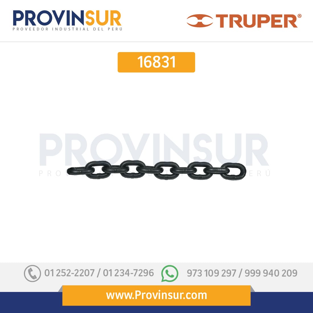 Cadena para polipasto POL-1 16831 Truper 1 Cadena para polipasto POL-1 16831 Truper