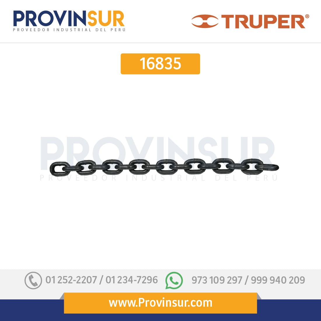 Cadena para polipasto POL-5 16835 Truper 1 Cadena para polipasto POL-5 16835 Truper