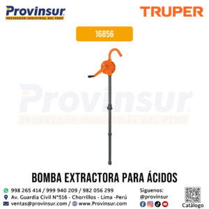 Bomba extractora de ácidos con manivela 16856 Truper