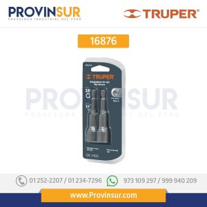 JUEGO DE DADOS MAGNÉTICOS PARA TALADRO, 1/4", 2 PZAS BLISTER 16876 Truper