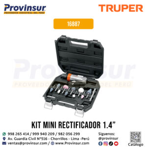 Kit de Mini Esmeriladora 1/4'' con estuche plástico 16887 Truper