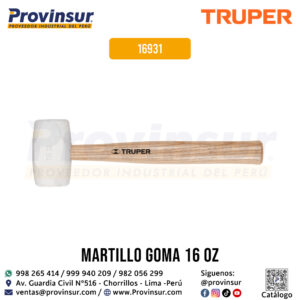 Mazo de hule 16 oz 16931 Truper