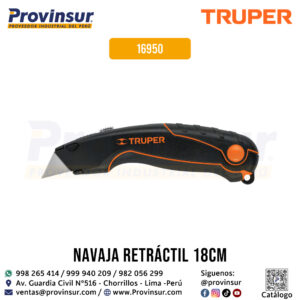 Navaja retráctil 7'' con cuerpo de alumino 16950 Truper
