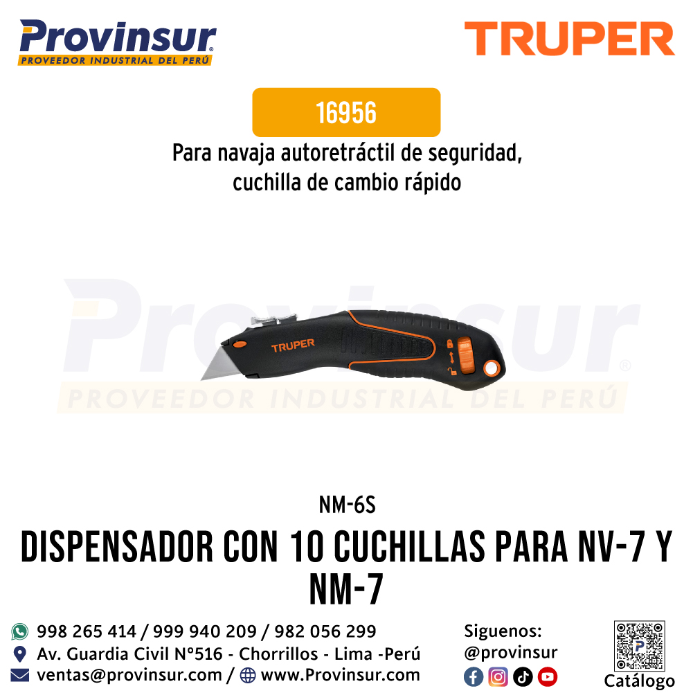 Dispensador con 10 cuchillas para NV-7 y NM-7 16956 Truper 5 Dispensador con 10 cuchillas para NV-7 y NM-7 16956 Truper