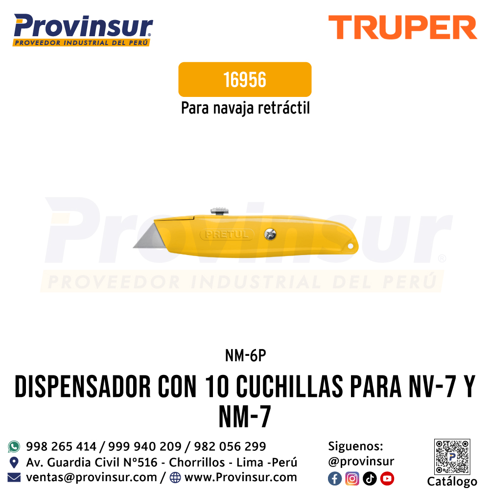 Dispensador con 10 cuchillas para NV-7 y NM-7 16956 Truper 3 Dispensador con 10 cuchillas para NV-7 y NM-7 16956 Truper
