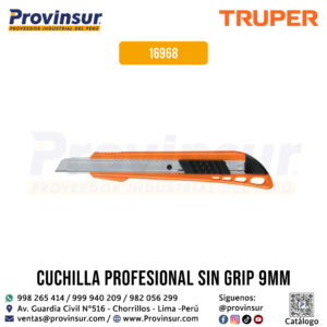 Cutter 9mm reforzado de plástico con alma metálica 16968 Truper