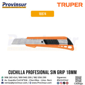 Cutter de 18mm reforzado de plástico con alma metálica 16974 Truper