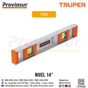 Nivel profesional de 14'' con protección de ABS 17032 Truper