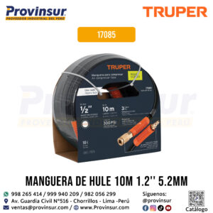 Manguera de hule para compresor de 10 m x 1/2'' 17085 Truper