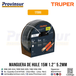 Manguera de hule para compresor de 15 m x 1/2'' 17086 Truper
