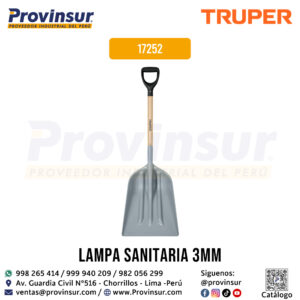 Pala sanitaria de cabeza plástica con puño ''Y'' y mango de 27'' 17252 Truper