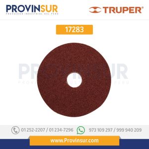 DISCO LIJA 4-1/2" CON RESPALDO DE FIBRA, GRANO 120, 5 PZAS 17283 Truper