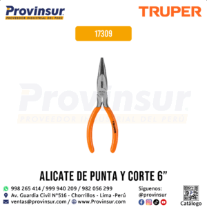 Pinza de punta y corte 6'' con mango de PVC 17309 Truper