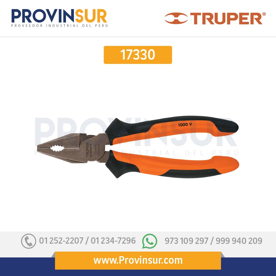 Pinzas de electricista Comfort Grip 17330 Truper Expert 1 Pinzas de electricista Comfort Grip 17330 Truper Expert