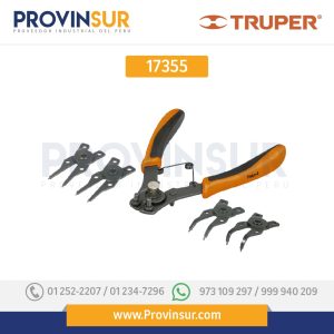 Pinza para anillos de retención, 4 cabezas intercambiables 17355 Truper