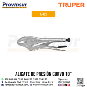 Pinza de Presión 10'' con Mordaza Curva 17423 Truper