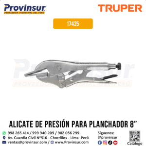 Pinza de Presión 8'' con hojalatera 17425 Truper