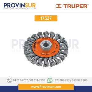 Carda trenzada circular, 4" para esmeriladora 17527 Truper