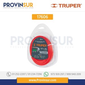 Hilo redondo para desbrozadora, 15 m largo, 2 mm, blíster 17606 Truper