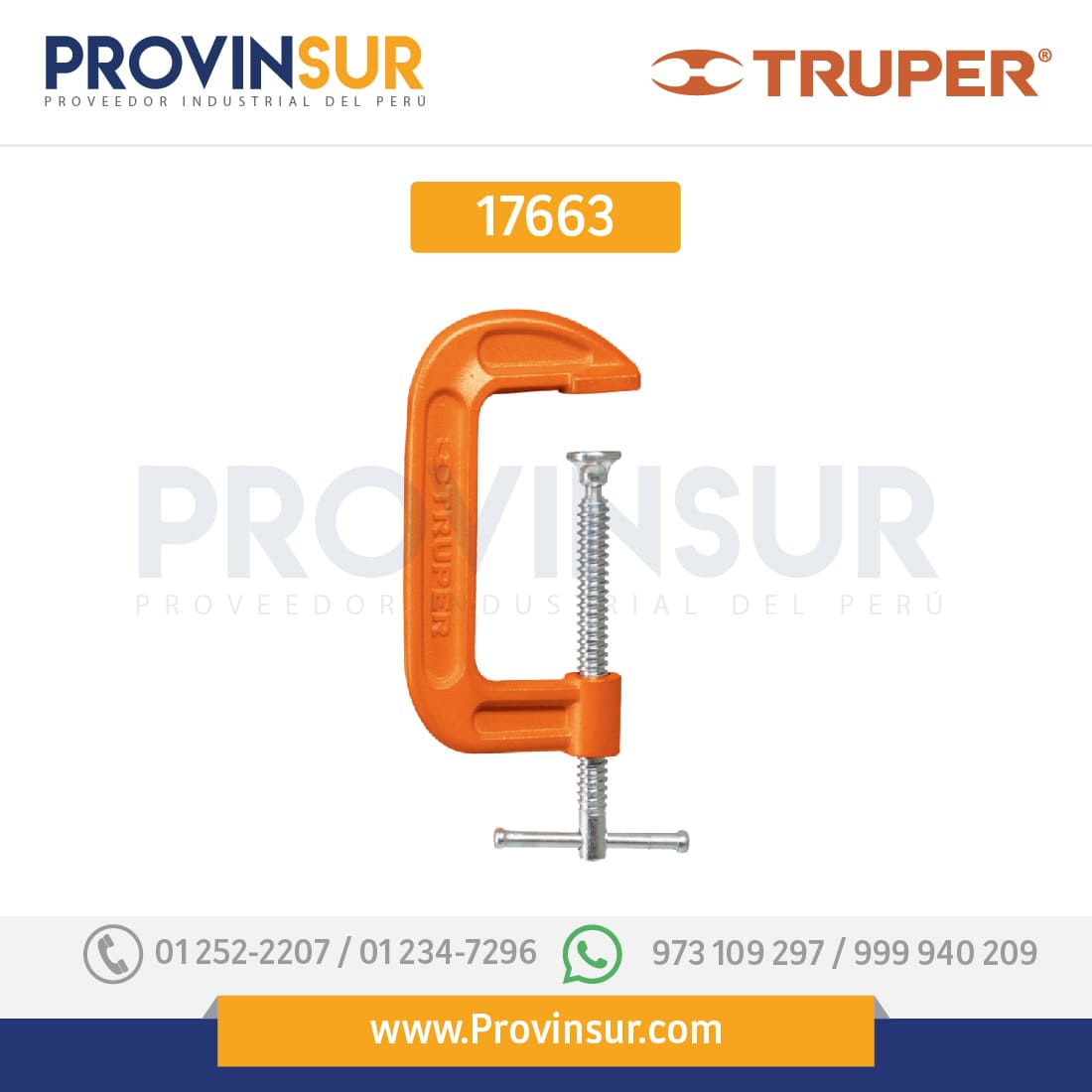 Prensa de hierro nodular para carpintería, 6" 17663 Truper 1 Prensa de hierro nodular para carpintería, 6" 17663 Truper
