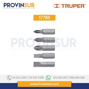 Juego puntas combinadas, 1", p/desarmador, 5 piezas,Expert 17780 Truper Expert
