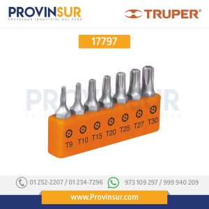 Juego de puntas Torx con seguro, 1", 7 piezas, Expert 17797 Truper Expert