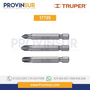 Juego de puntas Pozidriv combinadas, 2", 5 piezas, Expert 17799 Truper Expert