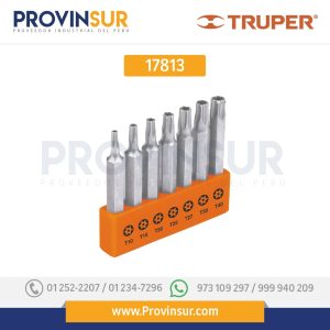 Juego de puntas Torx con seguro, 2", 7 piezas, Expert 17813 Truper Expert