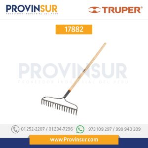Rastrillo jardinero Classic, 16 dientes, mango 54" 17882 Truper
