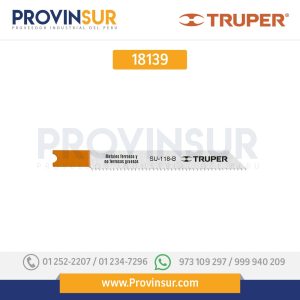 Segueta caladora, cortes rectos metal, zanco u, 12dpp, 5 pzas 18139 Truper