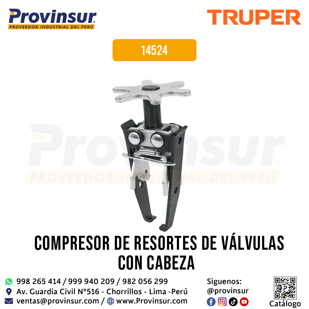 Compresor de resortes de válvulas con cabeza 14524 Truper 1 Compresor de resortes de válvulas con cabeza 14524 Truper