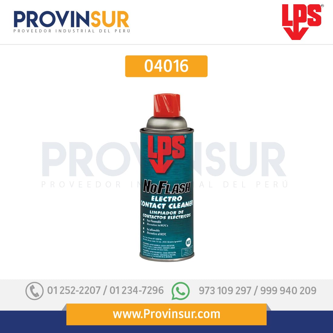 Limpia Contacto No Inflamable 04016 LPS 1 Limpia Contacto No Inflamable 04016 LPS
