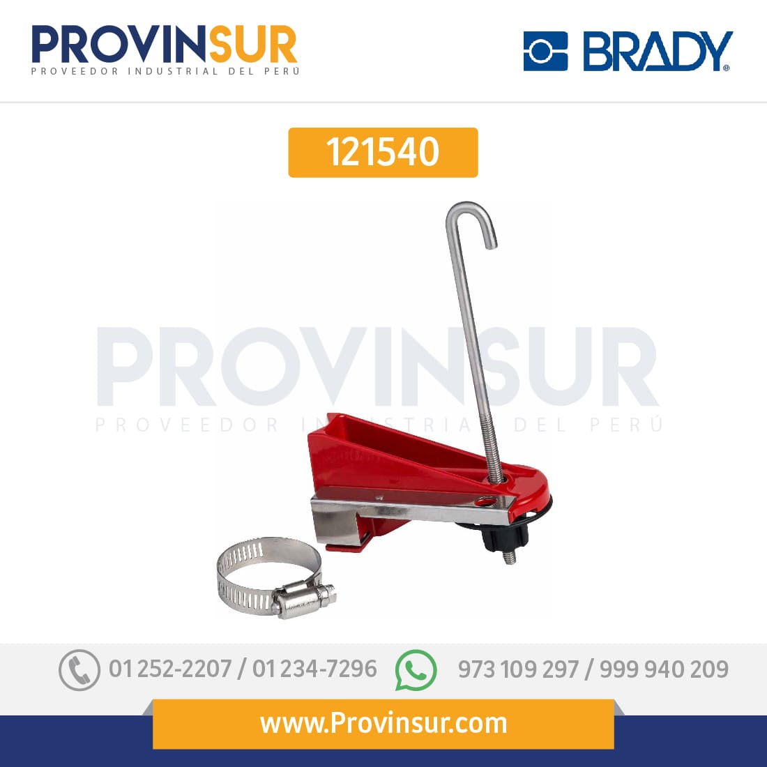 Dispositivo de bloqueo Perma-Mount para válvulas de bola 121540 Brady 1 Dispositivo de bloqueo Perma-Mount para válvulas de bola 121540 Brady